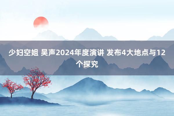 少妇空姐 吴声2024年度演讲 发布4大地点与12个探究