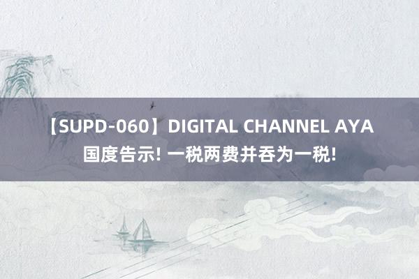 【SUPD-060】DIGITAL CHANNEL AYA 国度告示! 一税两费并吞为一税!