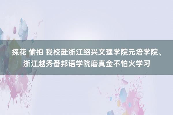 探花 偷拍 我校赴浙江绍兴文理学院元培学院、浙江越秀番邦语学院磨真金不怕火学习